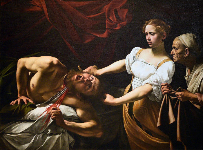 Voorbeeld van een barokschilderij, 'Judith onthoofdt Holofernes', door Caravaggio'