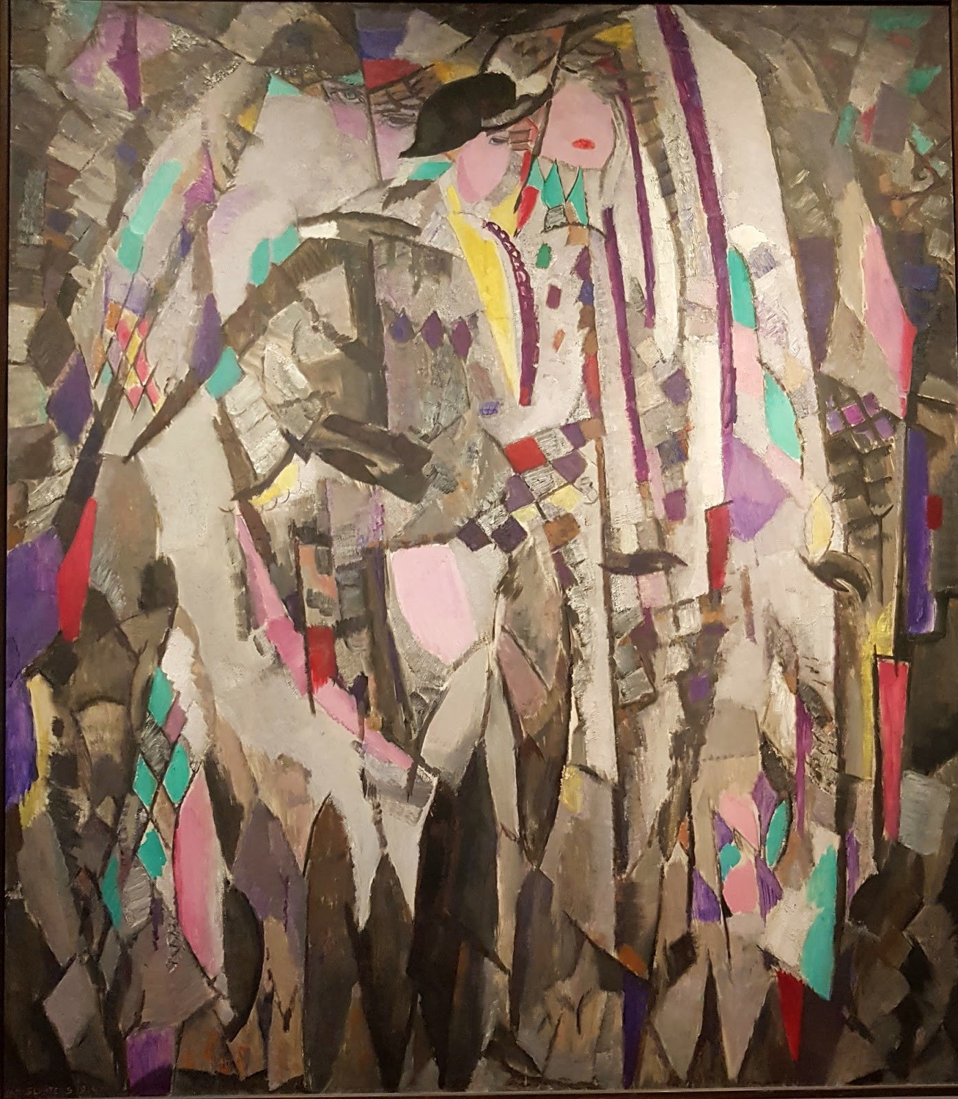 Jan Sluijters, in cubist style 'Lady in riding suit', 1914