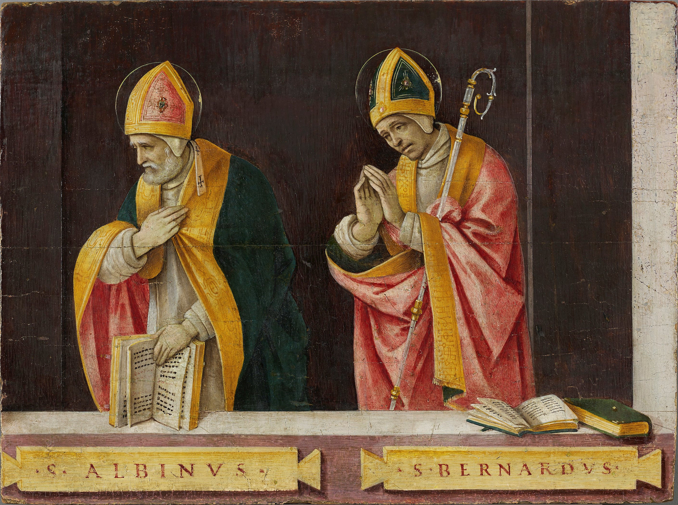 Painting by Filippino Lippi, Saint Albinus and Saint Bernardus stand 182 at TEFAF 2018