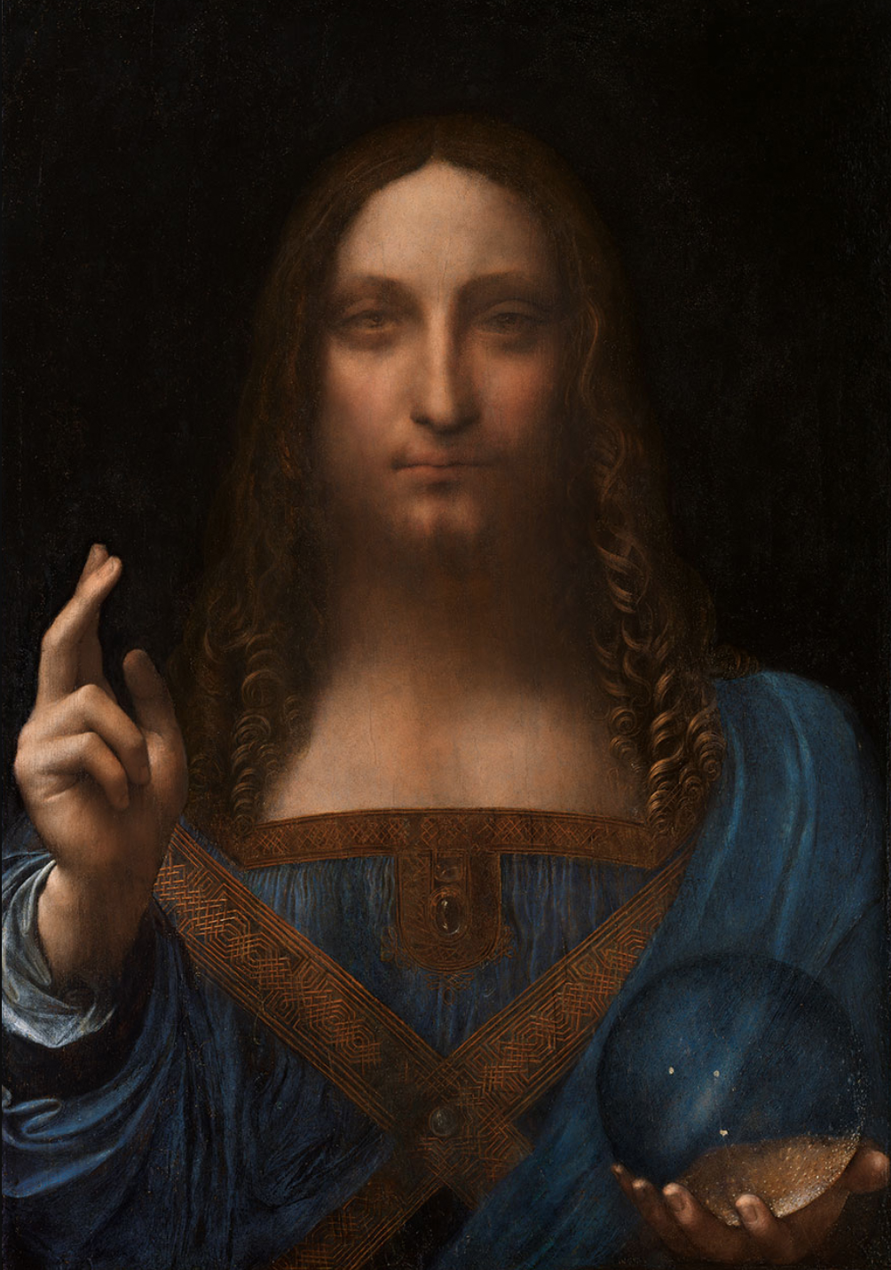 Leonardo da Vinci painting titled 'Salvator Mundi'