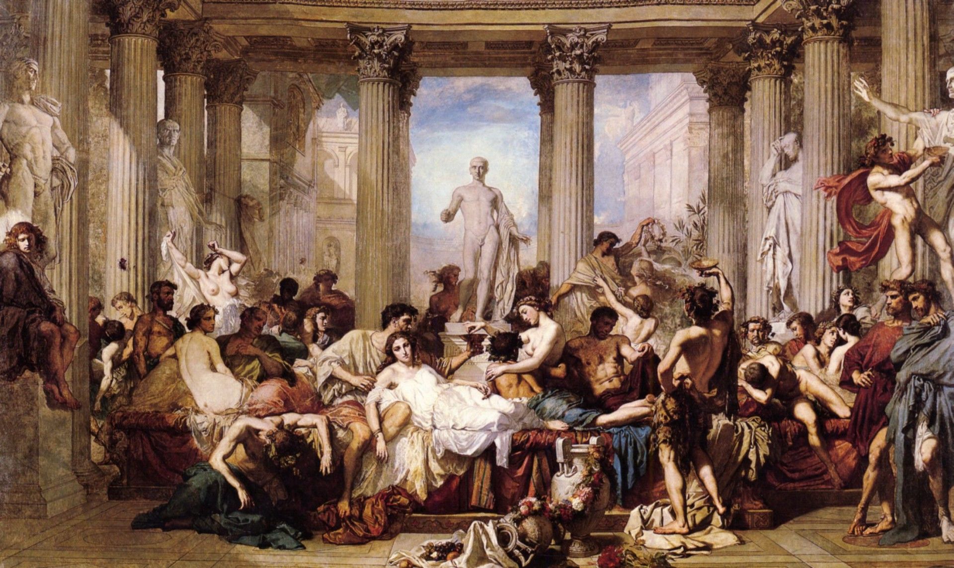 Painting of Romans during the Decadence 1847