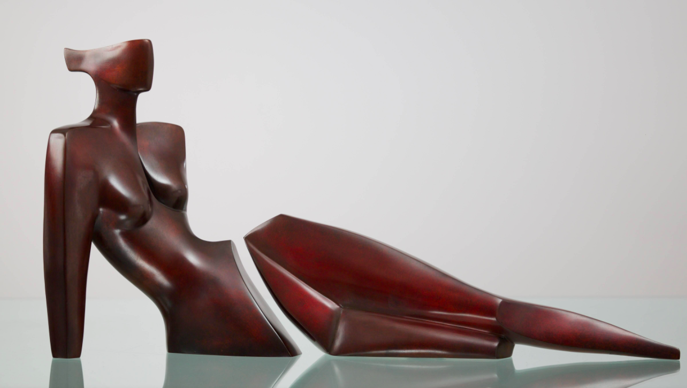 Contemporary abstract bronze cast by Annette Jalilova, Alresha, 2013 available through Gallerease
