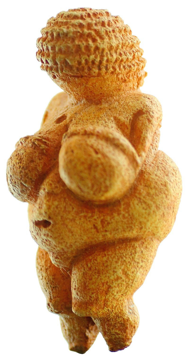 A prehistoric nude woman called the Venus of Willendorf, Naturhistorisches Museum in Vienna, Austria