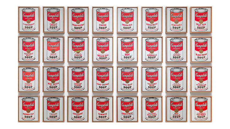 Pop Art Sample: Andy Warhol, Campbell's Soup Cans, 1962, The Museum of Modern Art