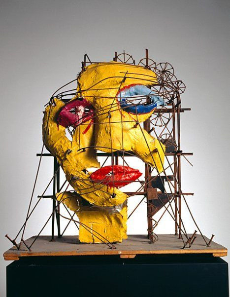 A fine example of an assemblage statue by Jean Tinguely and Niki de Saint Phalle 'Le Cyclop - la Tête', 1970