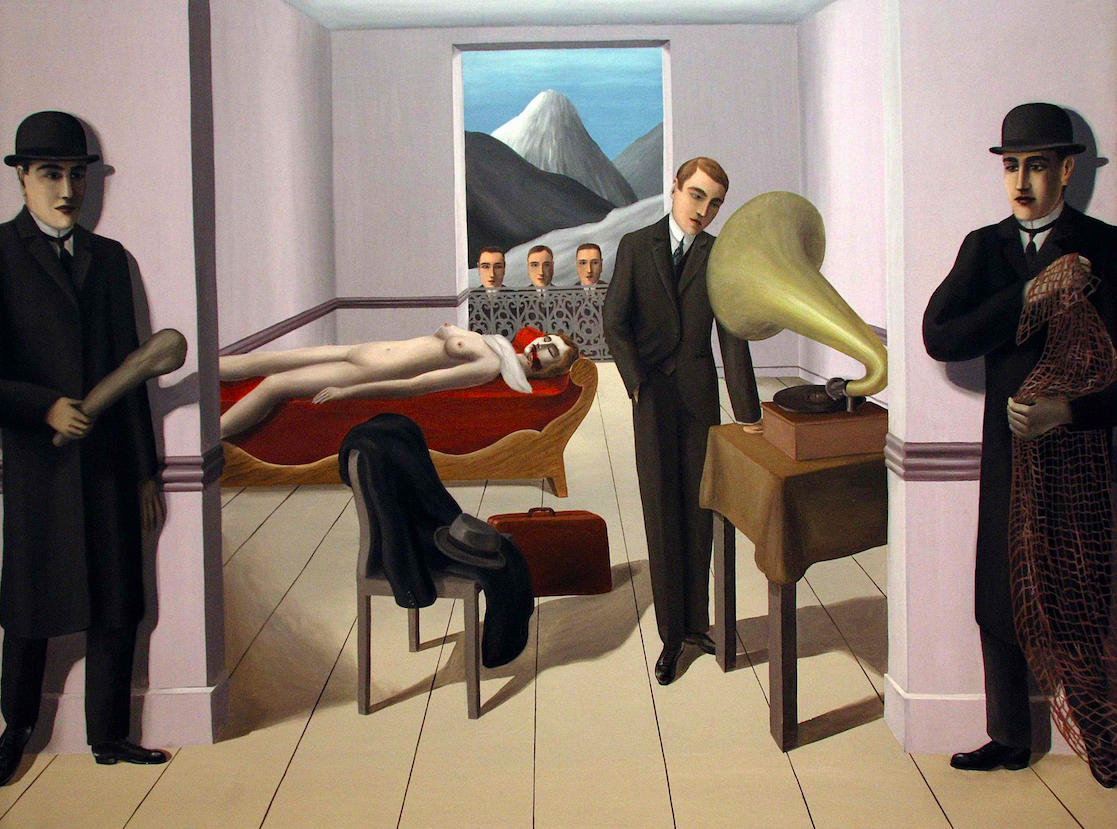 Surreal painting by Rene Magritte 