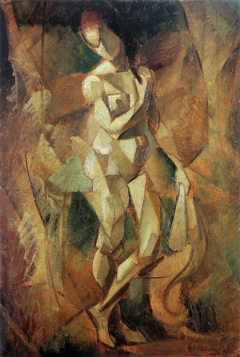 Cubistic nude women in Nu debout, 1911 by Jean Metzinger