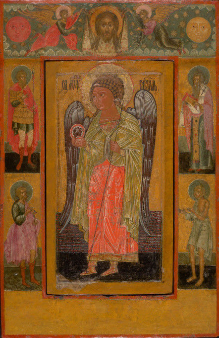 Russian Icon depicting the Archangel Gabriel, 1600, oil on panel, 94 x 61 cm.