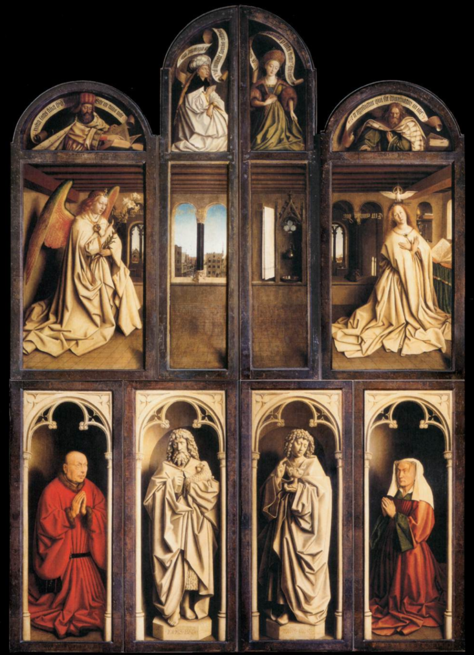  'Sacrifice of the Lamb by artist Jan van Eyck,
