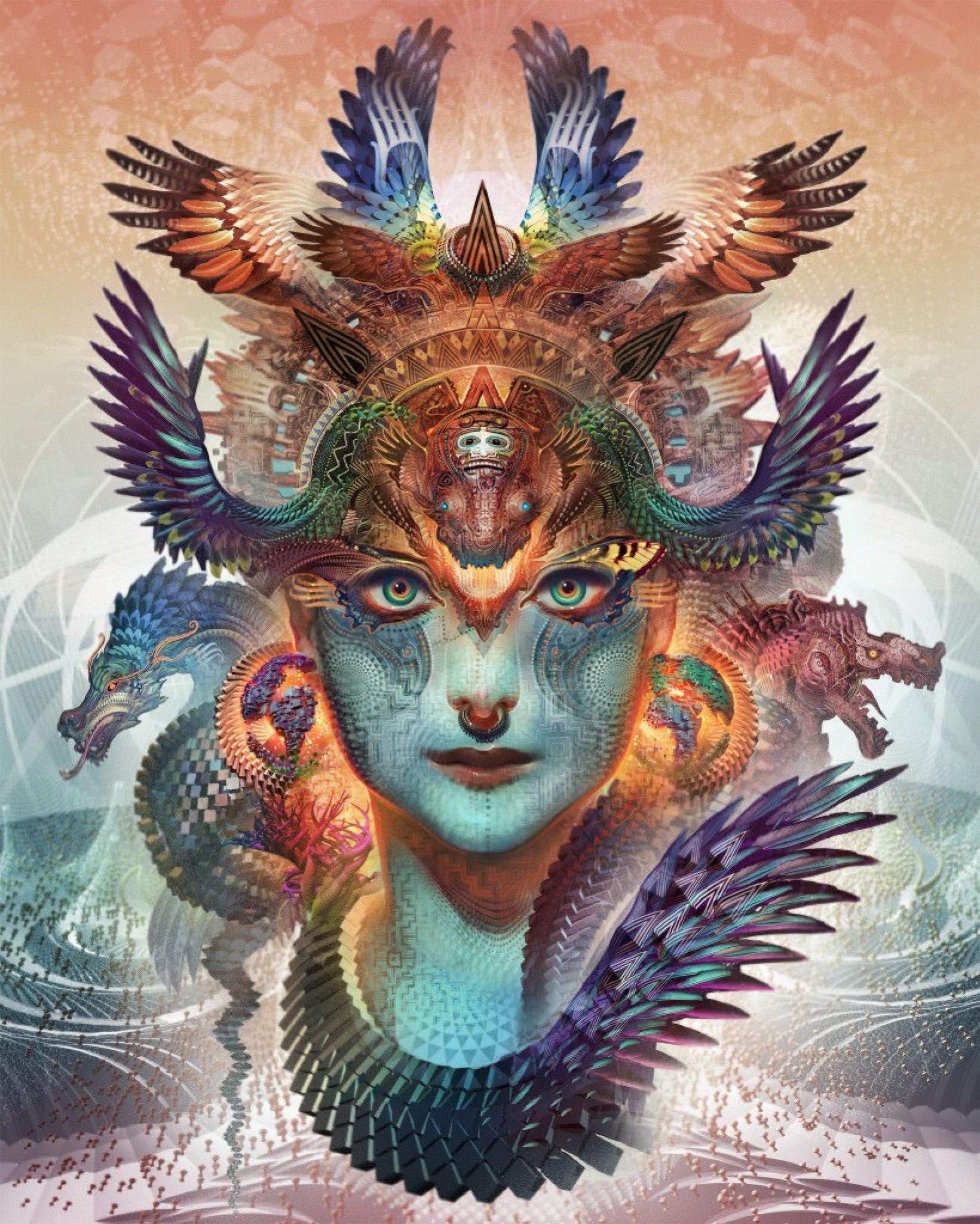 Hedendaags Magisch Realisme, Dragon Dharma, 2012 door Android Jones