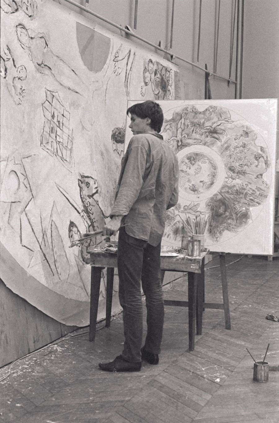 Paul Versteegh assisting Marc Chagall