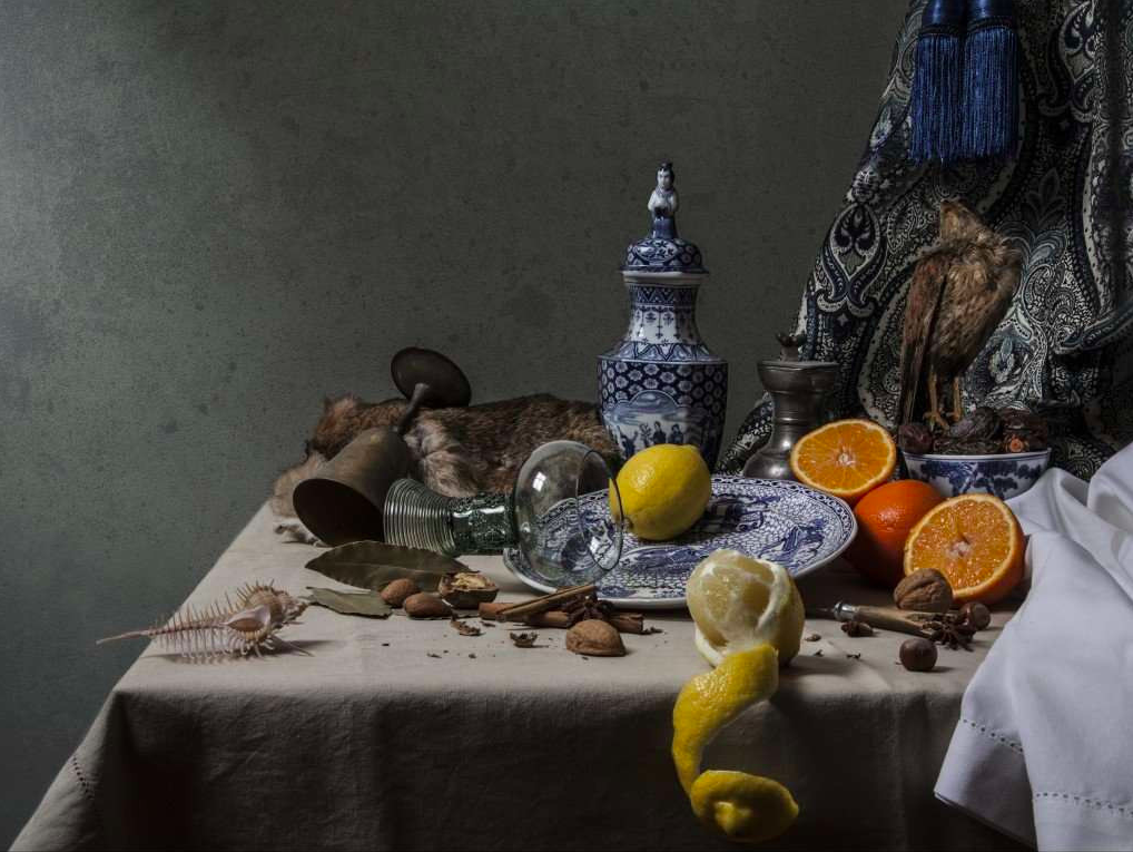 A modern still life photographed by Jeroen Luijt, China and the Falcon, 2019