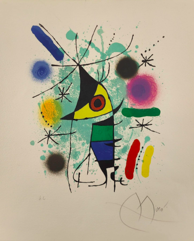Voorbeeld van een gesigneerde Hors Commerce (HC) litho van Joan Miró