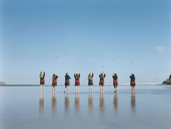 Assembly by Osamu Yokonami: 8 girls on the beach