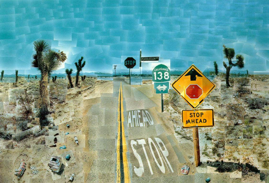 David Hockney, Pearblossom Hwy., 11 - 18th April 1986, #2, 1986