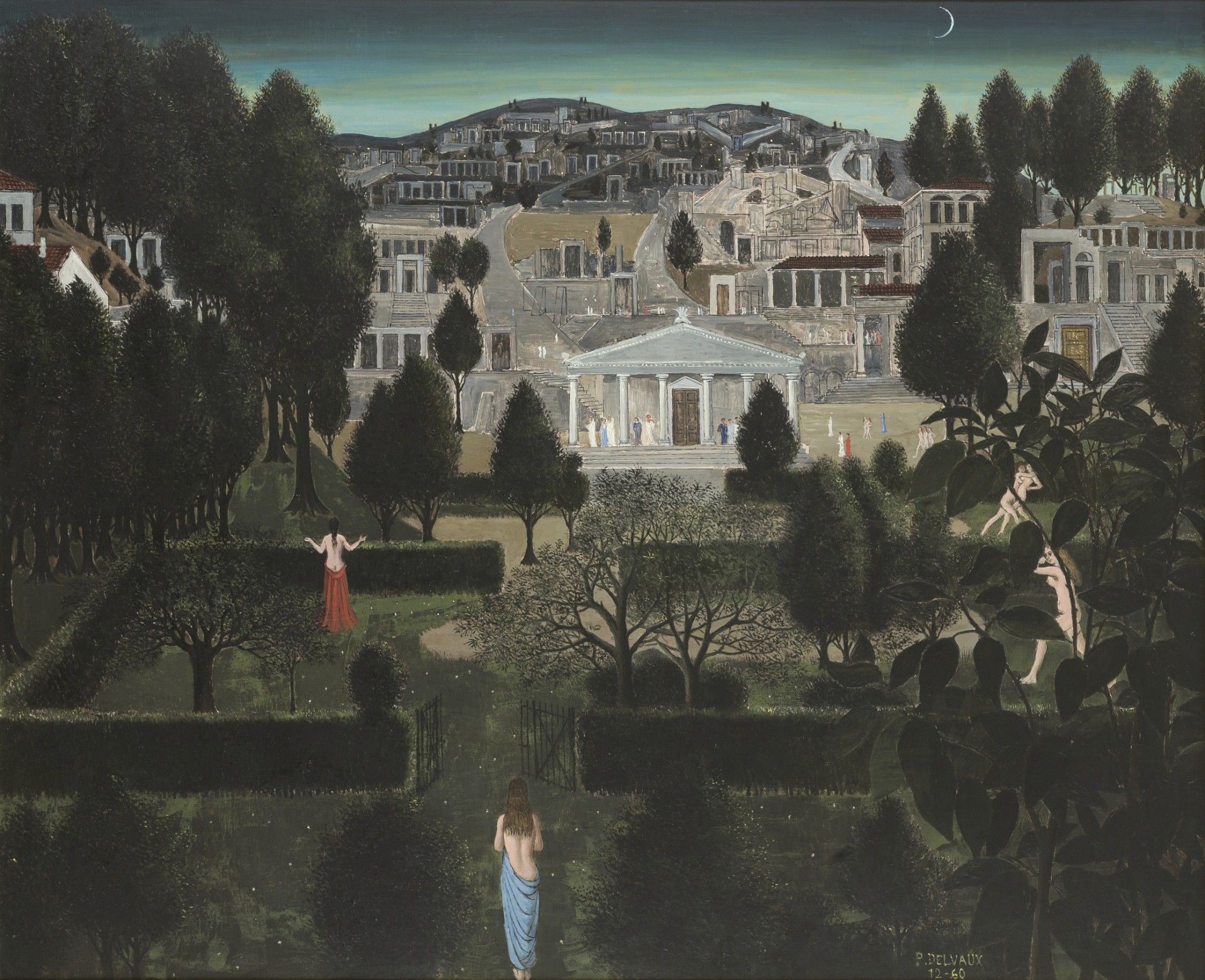 Paul Delvaux’s painting the Gardens of Alexandria
