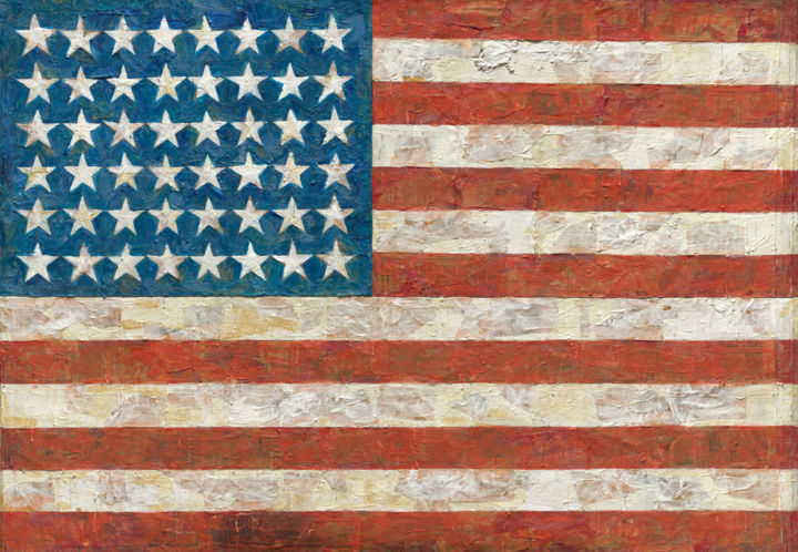 Voorbeeld Pop Art: Jasper Johns, Flag, 1954